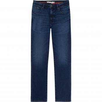 Wrangler Men's Texas Straight Leg Jeans in Blue with Stretch