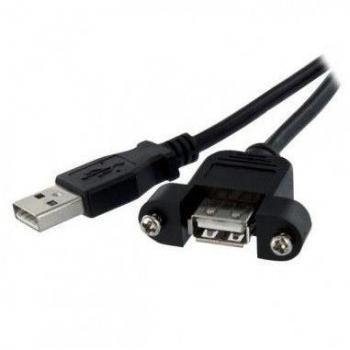StarTech.com Cable USB de Montaje en Panel - 60cm, USB A Macho a USB A Hembra