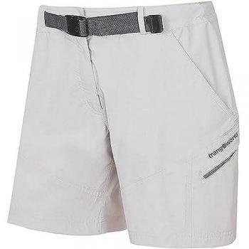 Shorts Textil Trangoworld Yittu VN para mujer en color gris, talla S, con logo negro