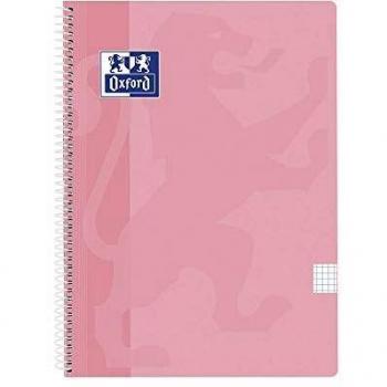 Bolc folio cuadrícula 4 tapas plástico 80hj rosa flamingo pastel