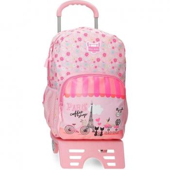 Mochila para niña Coffee Shop 42cm con carro.