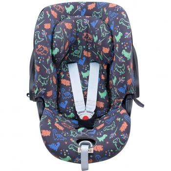 Jyoko Funda para Silla de Coche Cybex Aton Q - Protección de la silla de coche Jyoko Happy Dino