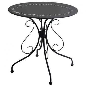Mesa comedor redonda de metal antracita Ø 70 cm h 72 cm modelo New Old Vacchetti