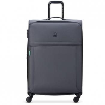 Delsey Paris x Benetton Expandable 120L Dark Grey Spinner Suitcase