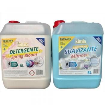 Detergente Concentrado para Lavadoras Kimia Spring Bloom 4,8kg - 90 Lavados | Suavizante + Detergente Profesional 5L | Fragancia Intensa y Duradera | Protege Todo Tipo de Tej