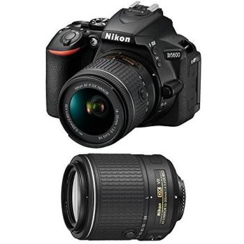 Cámara Reflex Digital Nikon D5600 con Lente AF-P DX NIKKOR 18-55 mm VR y Lente AF-S DX 55-200 mm VR II