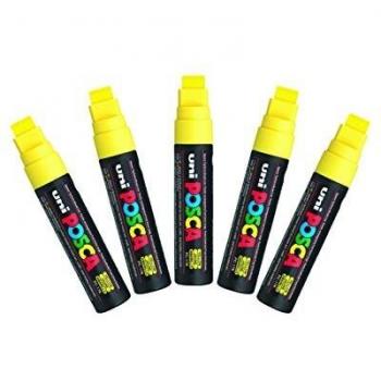 Marcador POSCA PC-17K Amarillo 15mm (5 Unidades)