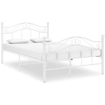 Estructura de cama de metal blanca 120x200 cm