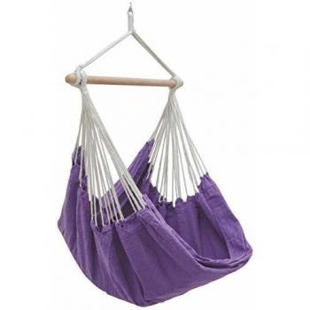AMANKA XXL Silla Colgante para Sentarse 2 Personas 185x130cm Gira 360° Lavanda