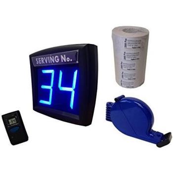 Sistema de gestión de Colas Completo Azul con Control Remoto LCD