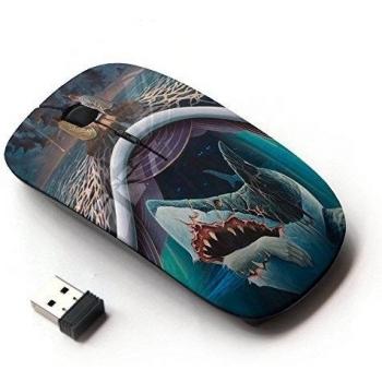 Hypernova J2.4G Ratón móvil portátil inalámbrico Ratones ópticos con receptor USB, 3 botones para po