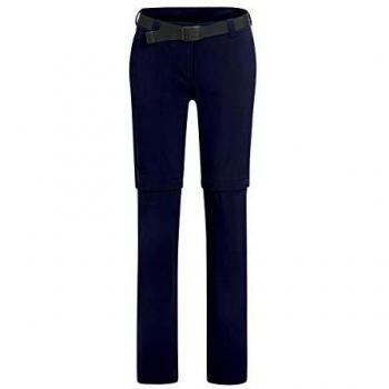 Maier Sports Nata 2 Women's Zip-Off Outdoor Pants, Dark Blue, Regular Fit with 3 Pockets