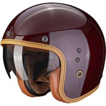 Casco Jet Scorpion Belfast Carbon Evo Rojo Talla S