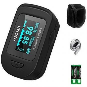 HYLOGY Oxímetro de Pulso, Pulsioximetro de Dedo Profesional saturacion oxigeno oxímetro con pantalla OLED