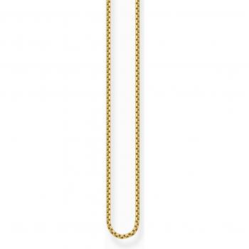 Thomas Sabo Charm Club Essentials Sterling Silver Gold Plated Venetian Design Necklace KE2227-413-39-L50v Female