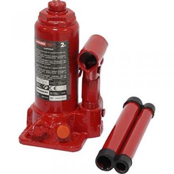 Gato de Botella Hidráulico MADER 63574, Capacidad 2 Toneladas, Diseño compacto, Fácil de usar, Ideal para levantar vehículos y maquinaria ligera