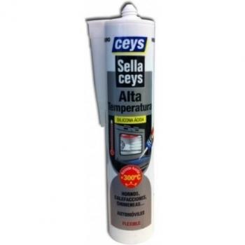 Ceys - silicona alta temperatura - Flexible y resistente - Negra - 280 ML
