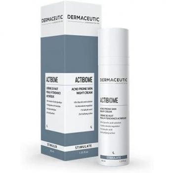 Dermaceutic Actibiome - Crema de noche para piel propensa al acné Dermaceutic con solución de ácido glicólico, regulador de microbiota, ácido salicílico y principio activo purificante - 40 ml