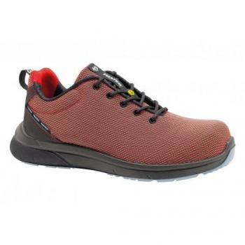 Zapato de Seguridad Panter Forza Sporty S3 ESD Rojo Talla 41 con Tecnología ARMOTEX, Resistencia a la Abrasión, Durabilidad, Comodidad Ergonómica y Ligere