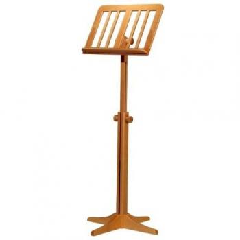 K&M 116/1 Beech Wooden Music Stand, Adjustable Height 28.14-48.22