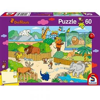 Puzzle Infantil Die Maus en el Zoo - 60 Piezas Schmidt