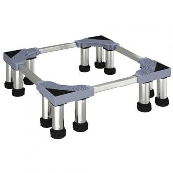 Base para lavadora manual ajustable gris 67 x 67 x 21.5 cm metal, capacidad 300 kg