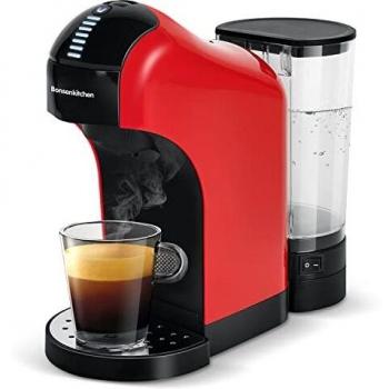 Bonsenkitchen Cafetera Dolce Gusto, Cafetera de cápsulas, Cafetera Nespresso 3 en 1, Apagado Automático, Diseño Compacto, 1400W, Depósito de Agua de 1L