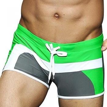 M&A TRAJE DE BAÑO BAÑADOR DE NATACIÓN PARA HOMBRE VERDE-GRIS XL