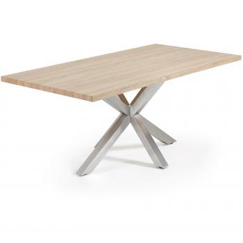 Kavehome Mesa New Argo 200x100, Inox mate DM Natural