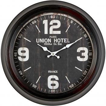 Reloj de Pared Redondo Vintage 47 cm en Metal - Marca Francesa