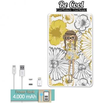 Becool® - Batería Externa Power Bank 4000 mah + Gratis 1 cable USB-MicroUsb