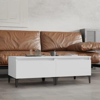 Mesas auxiliares 2 uds madera contrachapada 50x46x35 cm Blanco y Negro, Mesa de sofá, Mesa de Entrada para Salón, Consola de Entrada, Mueble Recibidor, Mesita auxiliar