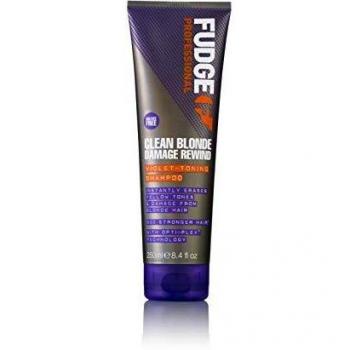 Fudge Professional Purple Toning Shampoo, Clean Blonde Damage Rewind Shampoo, For Blonde Hair, 250 ml