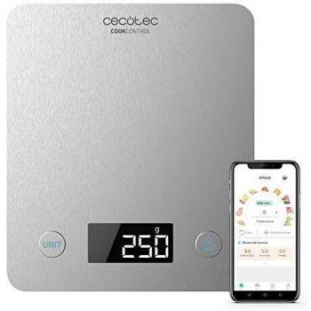Cecotec Báscula de Cocina 10000 Connected LCD