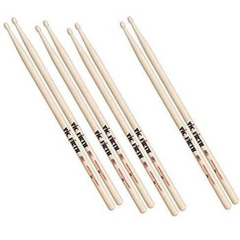 Pack de Baquetas Vic Firth American Classic 5A - Set de 4 (3x5A + 1x5A, Punta de Madera)