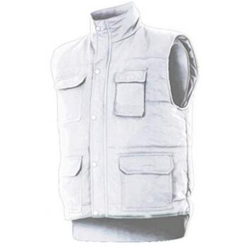 Chaleco Acolchado Multibolsillos Velilla Blanco Talla 3XL