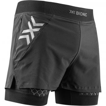 Pantalones Cortos de Running 2 en 1 X-Bionic Twyce Race Negro