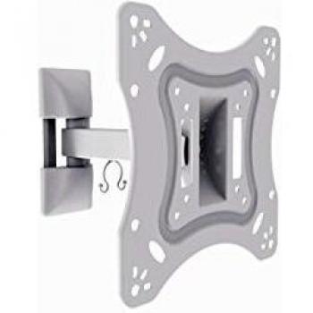 Soporte de Pared para TV Inclinable y Orientable Blanco 28-42 hasta 20kg con Brazo Desplegable VESA 200x200