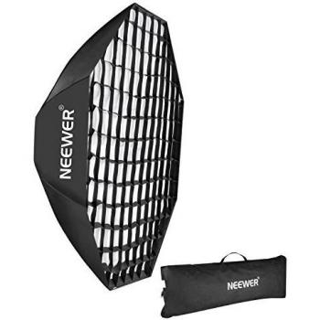 Neewer 10069697 Softbox Octagon Portátil con Rejilla Bowens Montaje, 140 cm
