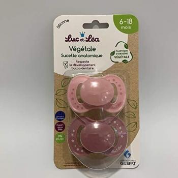Chupete Anatómico Vegetal Rosa 6-18 Meses - Pack de 2 Luc & Léa
