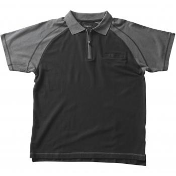 Camiseta Polo Mascot Bianco de Manga Corta con Bolsillo en el Pecho Negra/Antracita (S)
