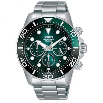 Reloj Analógico Hombre Lorus Verde Plateado Mod. RT341JX9