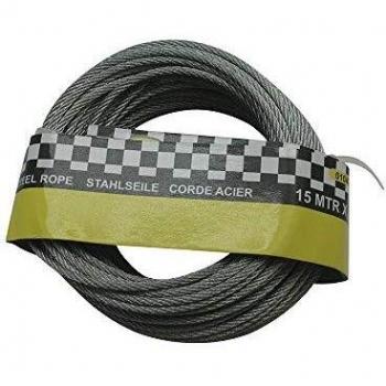Cable de Acero Resistente de 3mm - Longitud 15 Metros