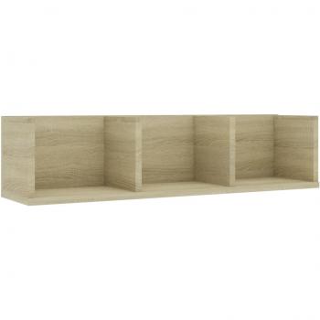 Estante de pared para CD Sonoma Oak 75x18x18cm Multicapa