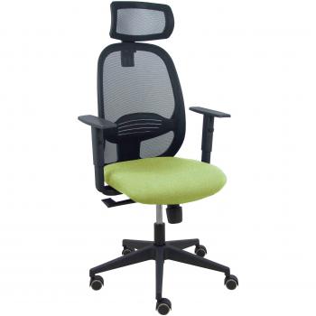 Silla Cilanco Negra Malla Negra Asiento Bali Verde Oliva Brazo Regulable Cabecero Regulable