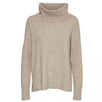 Jersey de Cuello Alto Enrollado Doffy de Vero Moda - Tono Sepia Melange para Mujer XS