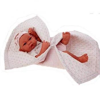 Muñeca recien nacida nica 42 cm con manta acolchada