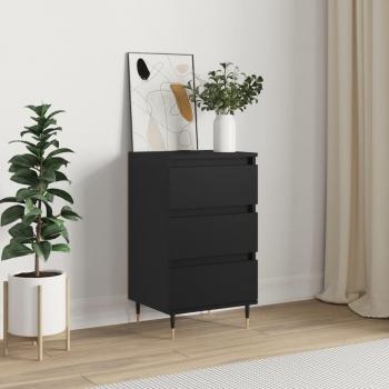Aparador de madera de ingeniería negro 40x35x70 cm - Mueble de Almacenaje de Salón, Buffet para salón, Armario Auxiliar, Armario de Almacenamiento