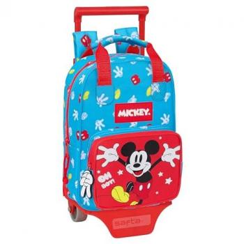 Mochila Escolar con Carro Safta Mickey Mouse Fantastic - Diseño Ergonómico, Amplio Espacio de Almacenamiento, Bolsillos Multifuncionales, Ideal para Niños de Diferentes Edades, Cómoda y Vers