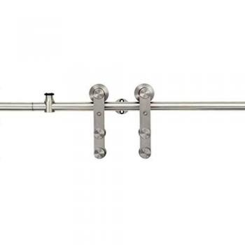 Sliding Door Hardware Kit 183 cm Stainless Steel Silver